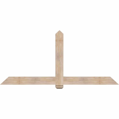 Ekena Millwork Eugene Smooth Timber Gable Bracket, Douglas Fir, 84"W x 38"H x 3 1/2"D x 5 1/2"F, 11/12 Pitch GBW084X38X0406EUG00SDF
